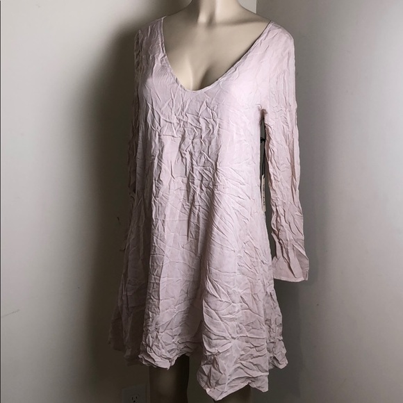 V NECK LACE BACK DRESS in moonLit Mauve - Picture 4 of 8
